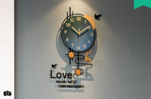 Horloge murale de mode décorative moderne de luxe