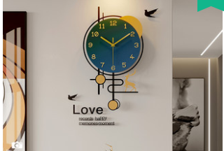 Horloge murale de mode décorative moderne de luxe