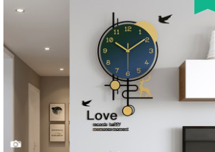 Horloge murale de mode décorative moderne de luxe